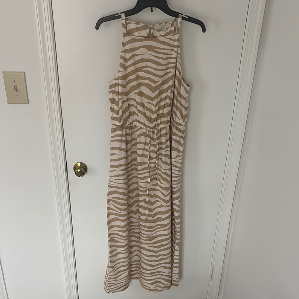 Loft and Zebra Print Sleeveless Maxi Dress